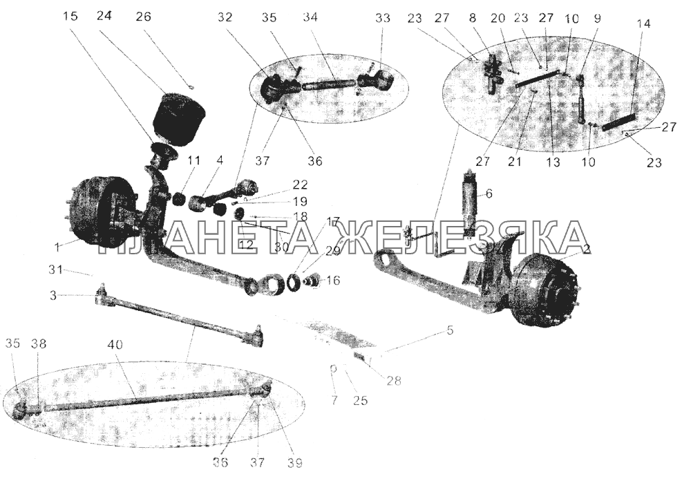 Подвеска передняя МАЗ-104С